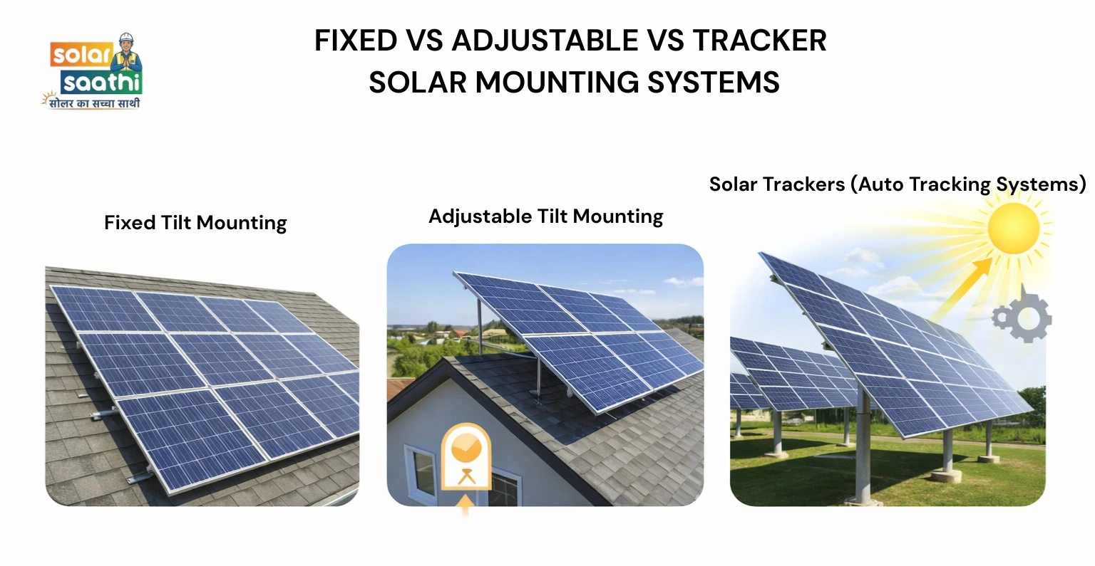 Fixed vs Adjustable vs Tracker Solar Mounting Systems